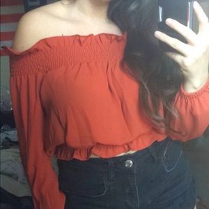 Showpo Off the Shoulder Ruffle Top